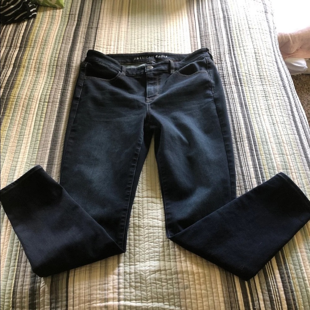 American Eagle Dark Blue High Rise Jeggings